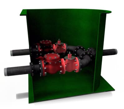 D Shaped Detached Valve Box